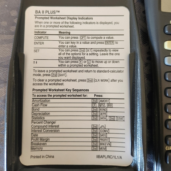 Texas Instruments BA II PLUS Calculator - Picture 4 of 6